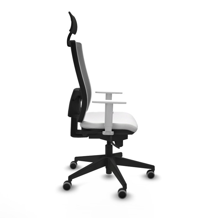 PIQUERAS Y CRESPO Silla de oficina Horna con mecanismo Sincro, Blanco y Gris PIQUERAS Y CRESPO Silla de oficina Horna con mecanismo Sincro, Blanco y Gris