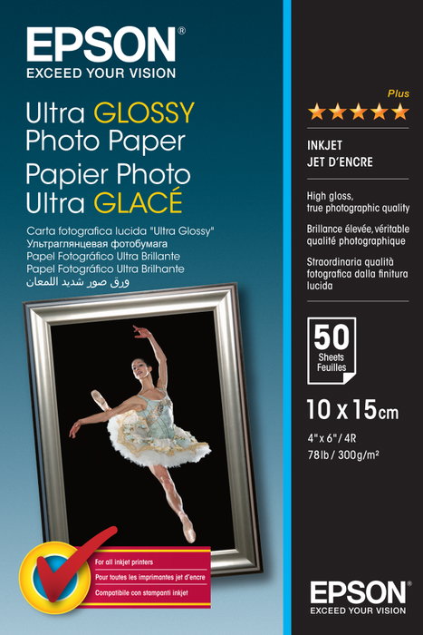 Epson Ultra Glossy Photo Paper 10x15cm 50 Hojas Epson Ultra Glossy Photo Paper 10x15cm 50 Hojas