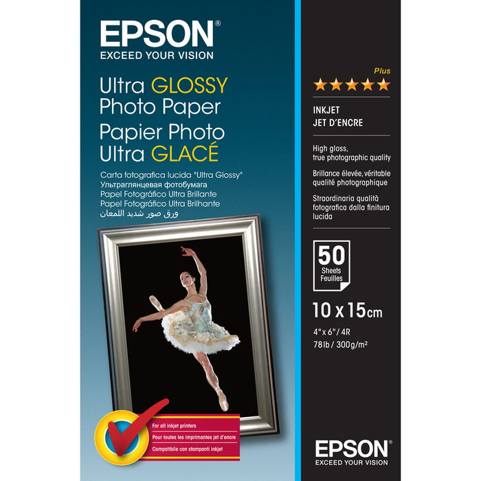 Epson Ultra Glossy Photo Paper 10x15cm 50 Hojas Epson Ultra Glossy Photo Paper 10x15cm 50 Hojas