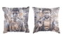 DKD Home Decor Cojín de Poliéster Buda Marrón