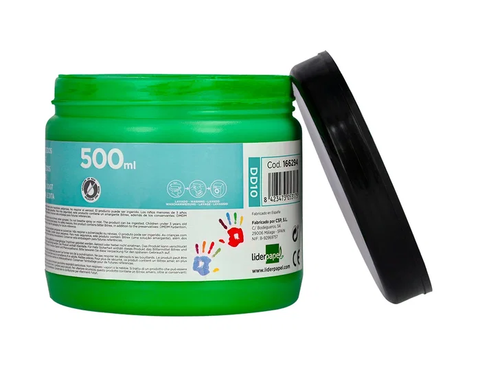 Liderpapel Pintura de dedos Verde 500 ml