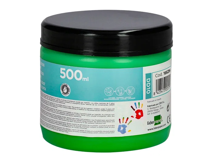Liderpapel Pintura de dedos Verde 500 ml