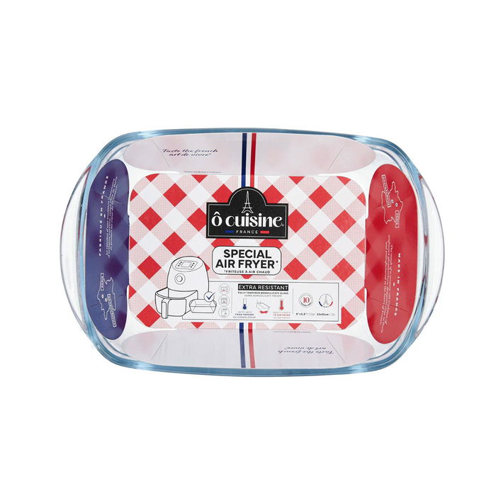 Fuente Rectangular Vidrio Airfryer Ô Cuisine 23x15x7 cm - 1,2 L