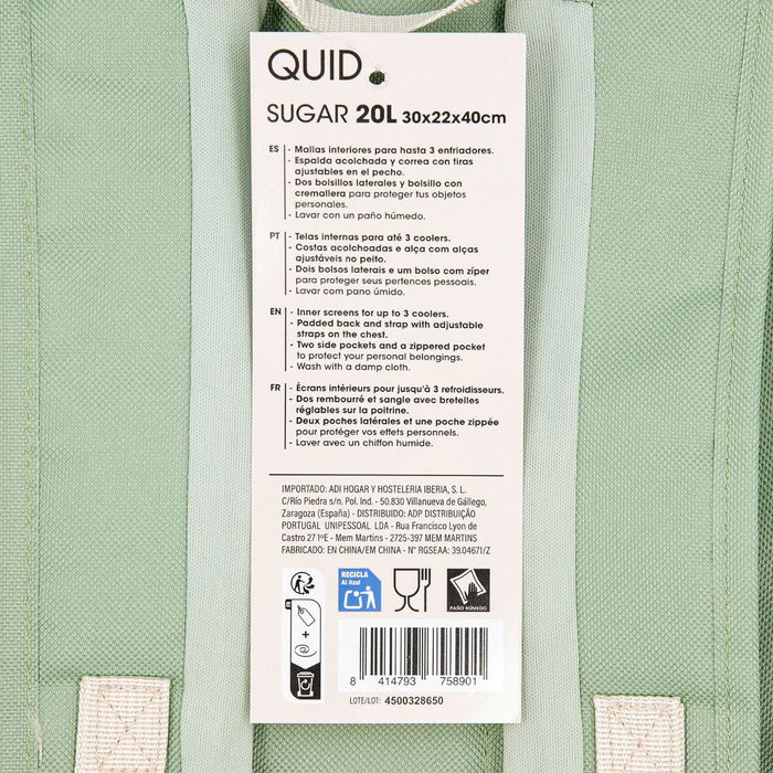 Mochila Térmica Sugar Quid 30x22x4 cm - 20 L Mochila Térmica Sugar Quid 30x22x4 cm - 20 L