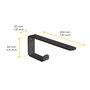 Emuca Juego de soportes para estante de madera Shelf con colgador integrado, Acero, Pintado negro
