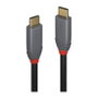 Lindy Cable USB 3.2 de 3 m USB-C a USB-C, 10 Gbps, 100W PD, Negro Anthra Line