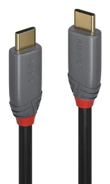 Lindy Cable USB 3.2 Gen 2 Type C a Type C de 3m, 10Gbps, 100W PD, Negro