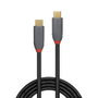 Lindy Cable USB 3.2 de 3 m USB-C a USB-C, 10 Gbps, 100W PD, Negro Anthra Line