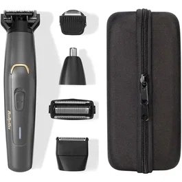 Babyliss Recortadora multifuncional 12 en 1 P1364E con cuchillas de grafito - Kit completo resistente al agua