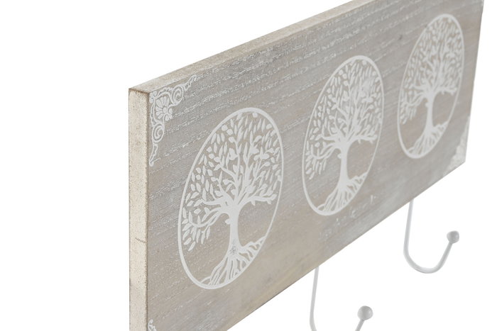 DKD Home Decor Perchero Pared Indio Árbol de la vida Gris Blanco 39 x 22 x 4.5 cm (6 Unidades) DKD Home Decor Perchero Pared Indio Árbol de la vida Gris Blanco 39 x 22 x 4.5 cm (6 Unidades)