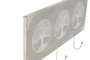 DKD Home Decor Perchero Pared Indio Árbol de la vida Gris Blanco 39 x 22 x 4.5 cm (6 Unidades)