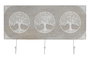 DKD Home Decor Perchero Pared Indio Árbol de la vida Gris Blanco 39 x 22 x 4.5 cm (6 Unidades)
