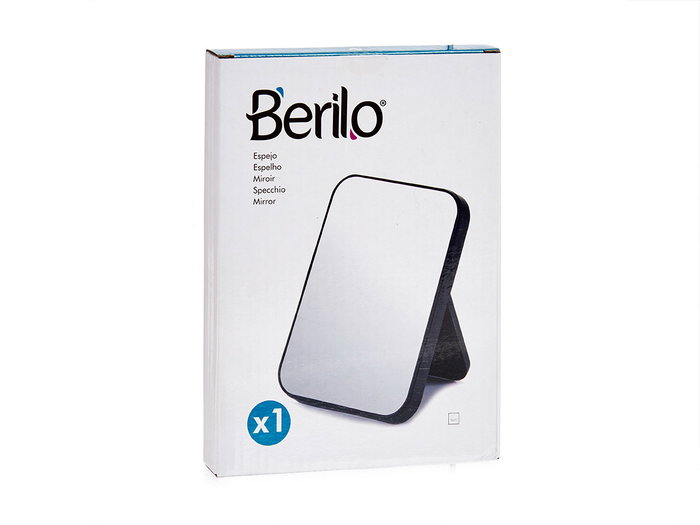 Berilo Espejo Grande de Plástico con Surtido de Colores (Blanco o Negro), Dimensiones 14.3 x 20.5 x 1.8 cm (Set de 36)