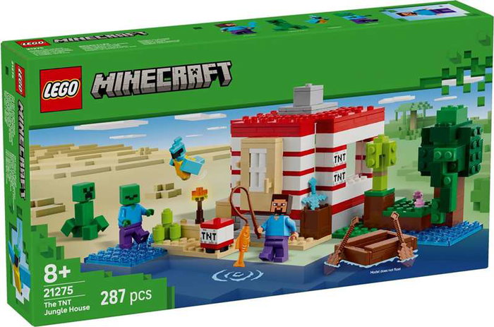 Lego Minecraft Juego de Construccion La Casa-Dinamita de la Selva, para mayores de 8 años