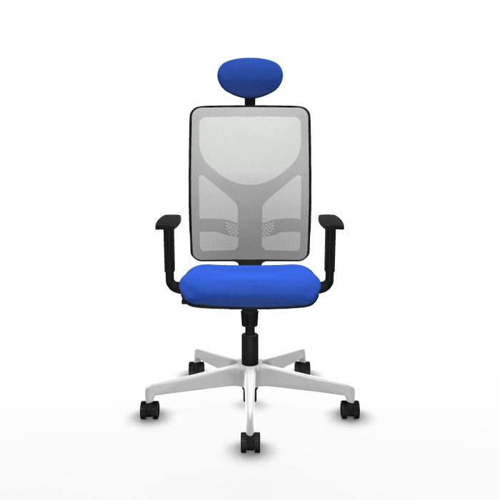 PIQUERAS Y CRESPO Silla de oficina Motilla Azul y Blanco