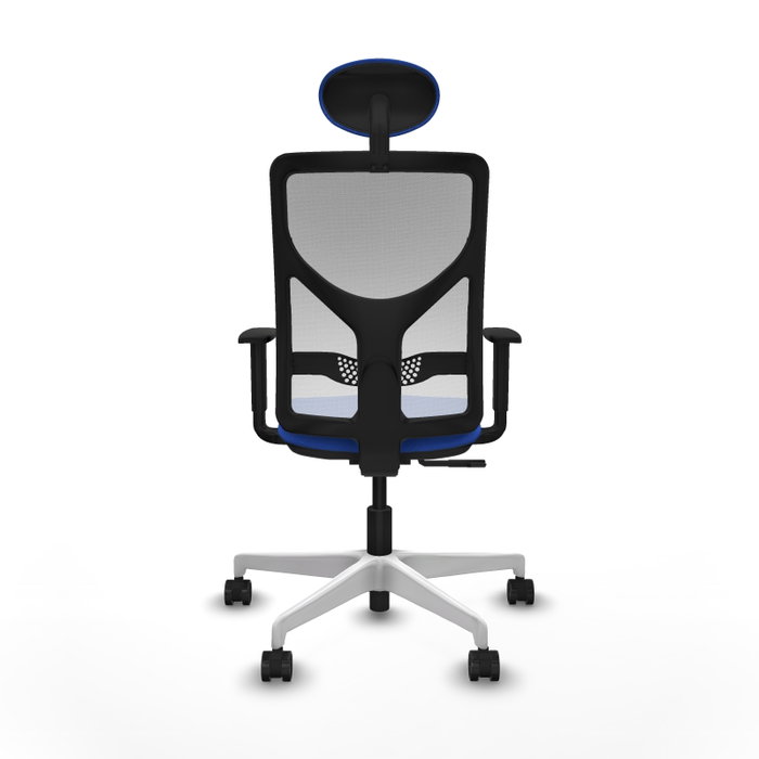 PIQUERAS Y CRESPO Silla de oficina Motilla Azul y Blanco