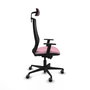 PIQUERAS Y CRESPO Silla de oficina Mardos con mecanismo Sincro/Traslack Rosa y Negro