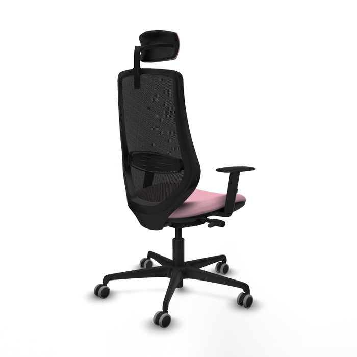 PIQUERAS Y CRESPO Silla de oficina Mardos con mecanismo Sincro/Traslack Rosa y Negro