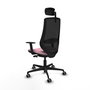 PIQUERAS Y CRESPO Silla de oficina Mardos con mecanismo Sincro/Traslack Rosa y Negro