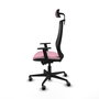 PIQUERAS Y CRESPO Silla de oficina Mardos con mecanismo Sincro/Traslack Rosa y Negro