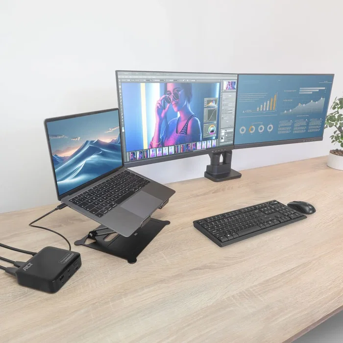 ACT AC7150 Estación de Acoplamiento USB-C 4K para 2 Monitores HDMI