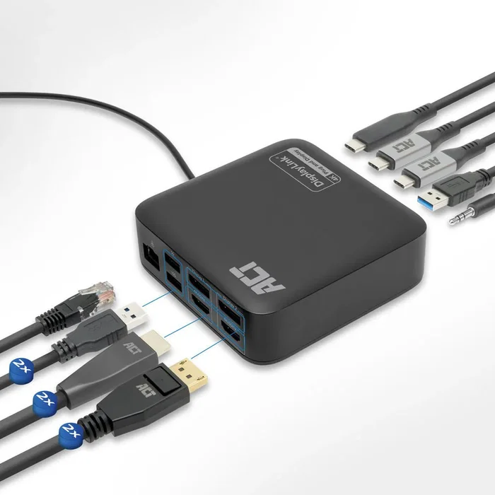 ACT AC7150 Estación de Acoplamiento USB-C 4K para 2 Monitores HDMI