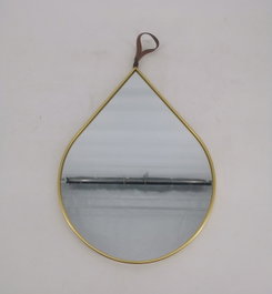 DKD Home Decor Espejo de Metal Dorado 28x1x38 cm