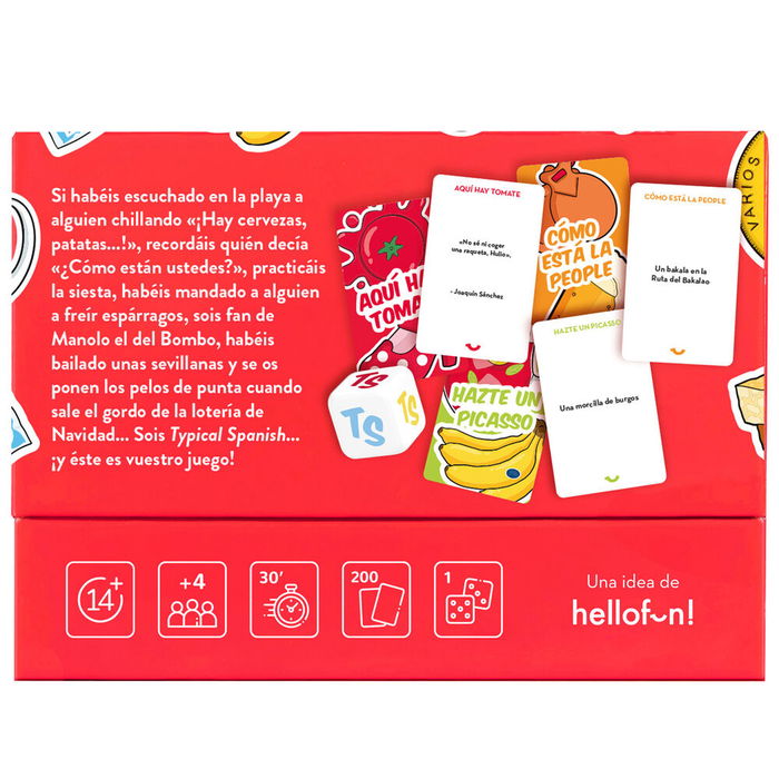 HELLOFUN! Juego Typical Spanish español para +4 jugadores, +12 años (14,8x10,8x7cm)