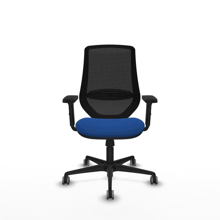 PIQUERAS Y CRESPO Silla de oficina Mardos con mecanismo Sincro Azul y Negro