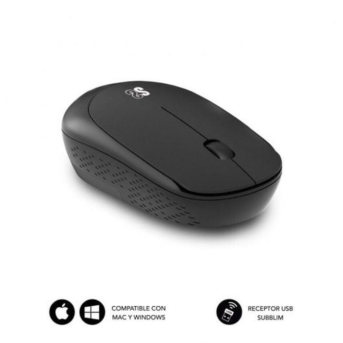 Subblim Harmony Pack Mousepad XL y Ratón Inalámbrico Negro