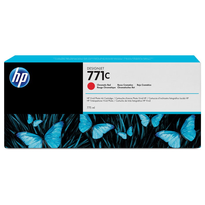 HP Cartucho de Tinta 771C Rojo Cromático 775ml