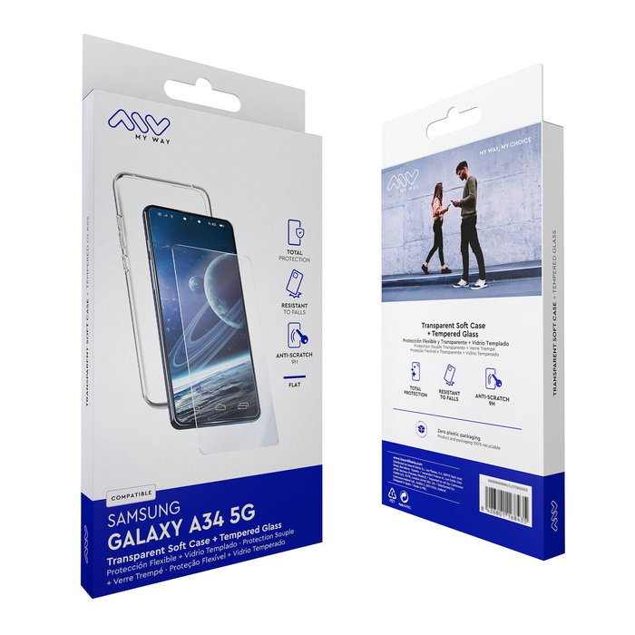 Funda y Protector para Móvil Myway Galaxy A34 5G Samsung Galaxy A34 5G