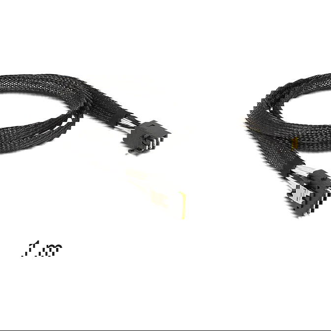 DeLOCK Cable Mini SAS HD SFF-8643 a SFF-8087 1m, 36 Pin, Macho/Macho, Negro