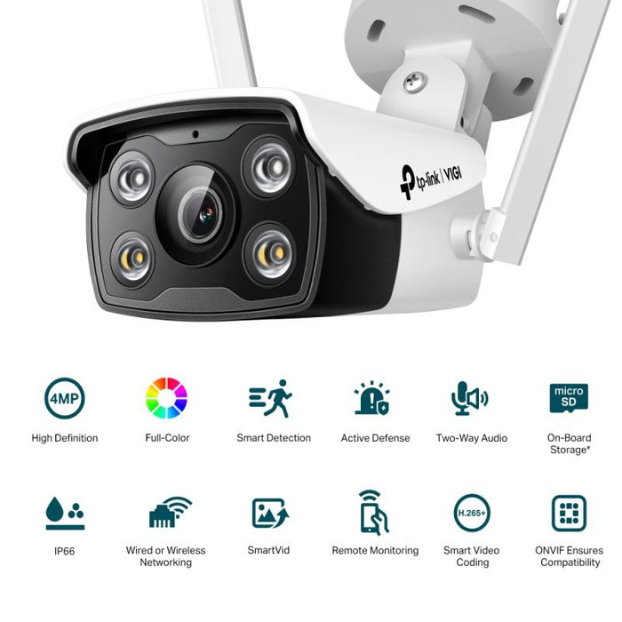 TP-Link Cámara IP VIGI C340-W(4mm) - Cámara de Seguridad Exterior
