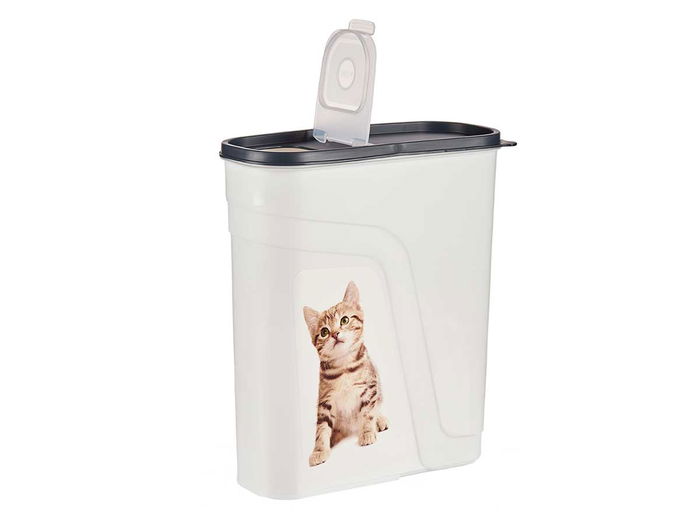 MASCOW Cubo Dispensador Comida Plástico 4L con Doble Apertura 10.5 x 24 x 26.5 cm (Set de 8)