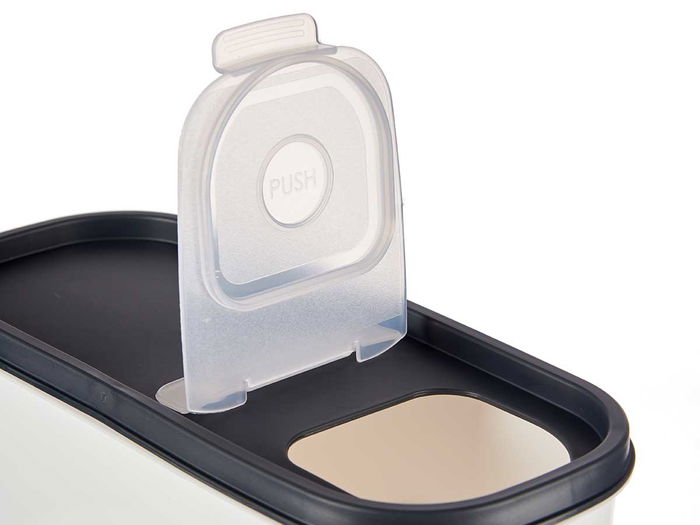 MASCOW Cubo Dispensador Comida Plástico 4L con Doble Apertura 10.5 x 24 x 26.5 cm (Set de 8)