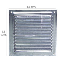 WOLFPACK LINEA PROFESIONAL Rejilla de Ventilación de Aluminio 15x15 cm para Atornillar