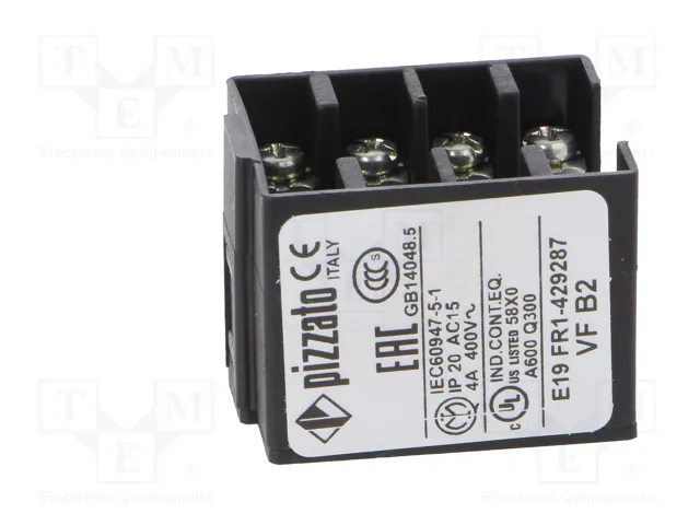 PIZZATO ELETTRICA Bloque de contacto NC + NO x2 10A PIZZATO ELETTRICA Bloque de contacto NC + NO x2 10A