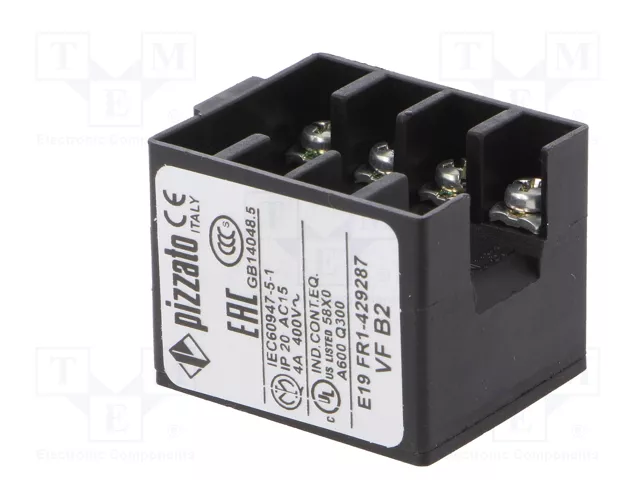 PIZZATO ELETTRICA Bloque de contacto NC + NO x2 10A PIZZATO ELETTRICA Bloque de contacto NC + NO x2 10A