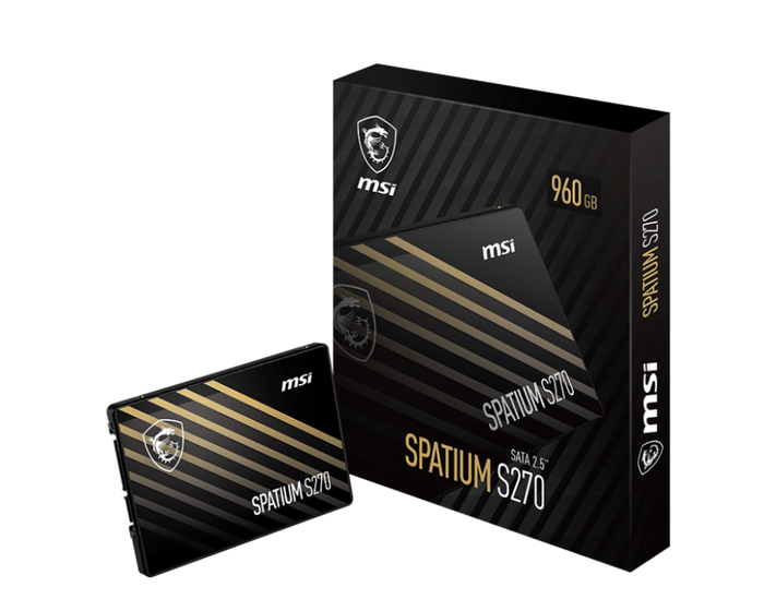 MSI Spatium S270 SSD 960GB SATA 2.5" Serial ATA III 3D NAND para PC/Portátil