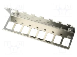 LogiLink Soporte de riel DIN para 8 módulos keystone, acero inoxidable