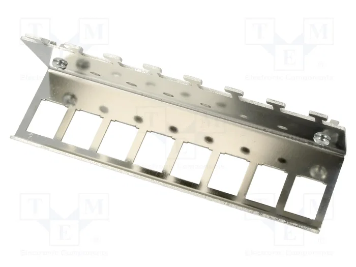 LogiLink Soporte de riel DIN para 8 módulos keystone, acero inoxidable LogiLink Soporte de riel DIN para 8 módulos keystone, acero inoxidable