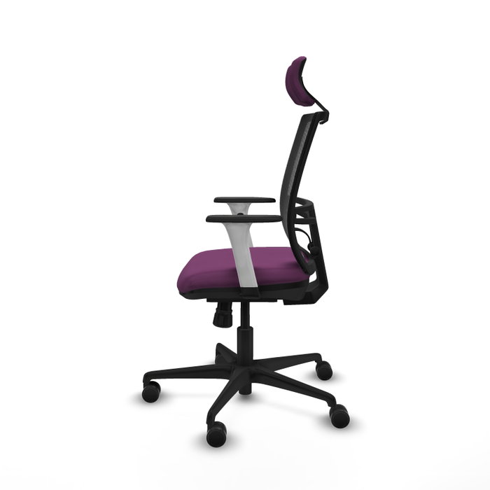 PIQUERAS Y CRESPO Silla de oficina Yunquera con mecanismo Sincro, Morado y Negro