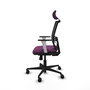 PIQUERAS Y CRESPO Silla de oficina Yunquera con mecanismo Sincro, Morado y Negro