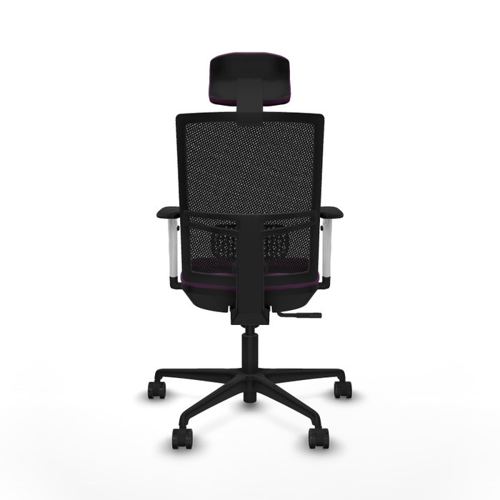 PIQUERAS Y CRESPO Silla de oficina Yunquera con mecanismo Sincro, Morado y Negro
