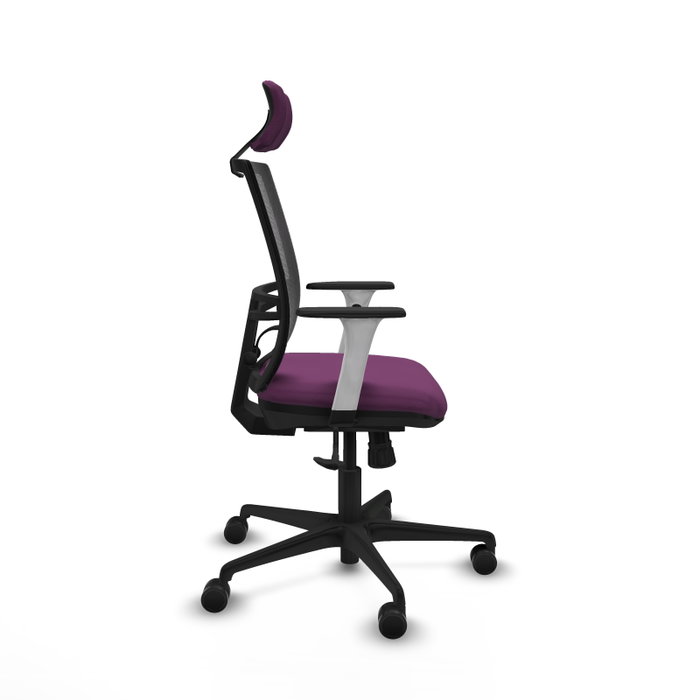 PIQUERAS Y CRESPO Silla de oficina Yunquera con mecanismo Sincro, Morado y Negro