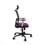 PIQUERAS Y CRESPO Silla de oficina Yunquera con mecanismo Sincro, Morado y Negro