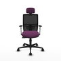 PIQUERAS Y CRESPO Silla de oficina Yunquera con mecanismo Sincro, Morado y Negro