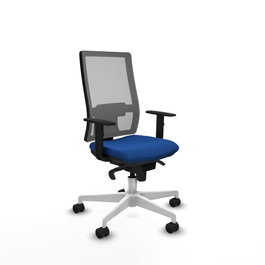 PIQUERAS Y CRESPO Silla de oficina Horna Azul y Gris con mecanismo Sincro
