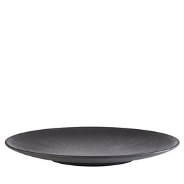 APS Nero Plato de Melamina para Buffet y Exposición - Diámetro 33 cm, Alto 3.5 cm